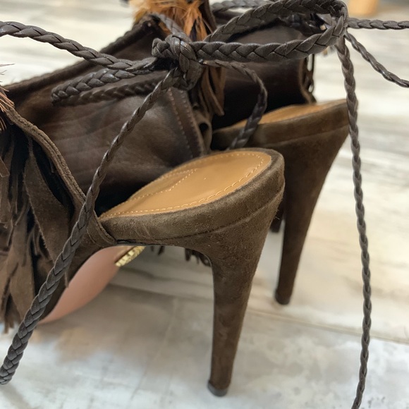 Aquazzura Pocahontas Fringe Suede Tassel Sandal - Picture 6 of 8